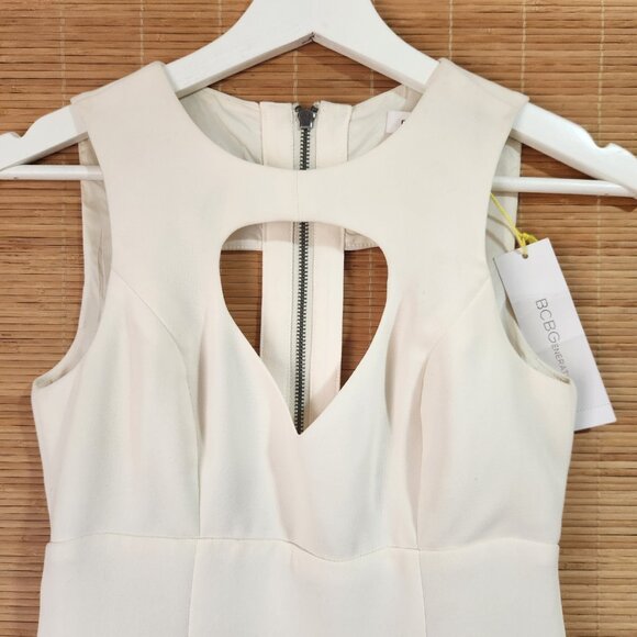 BCB Generation Dress Womens 0 Lined Sleeveless Whisper White New Reg $125.00 - Picture 3 of 11